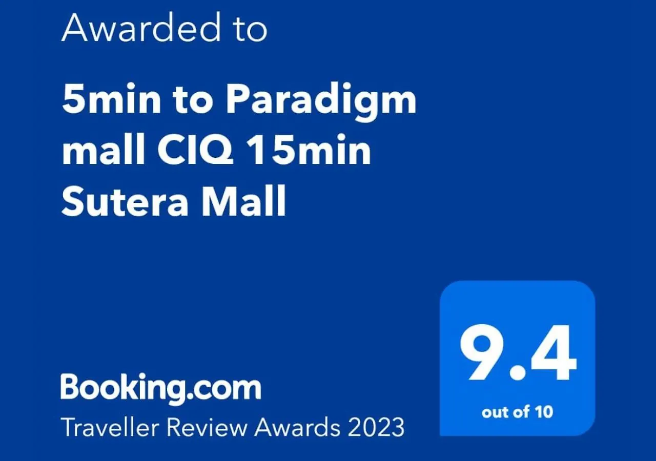 5Min Paradigm Mall 15Min Sutera Mall Ciq 10Pax Apartment Johor Bahru